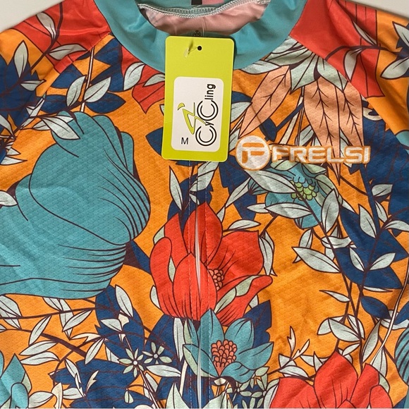 FRELSI TROPICAL FUSION WOMEN’S LONG SLEEVE CYCLING JERSEY SIZE MEDIUM - Picture 9 of 11